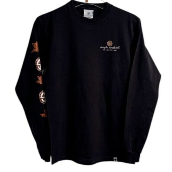 Simply Southern Women's Hey Boo Long Sleeve T-Shirt SIZE-SMALL - Picture 1 of 8